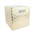 Convenience Concepts 13 in x 13 in x 13 in Honeycomb Square Polyester Storage Cube, Gold HI2567888